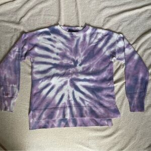 Design History woman tie dye purple white sweater size s